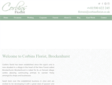 Tablet Screenshot of corbinsflorist.co.uk